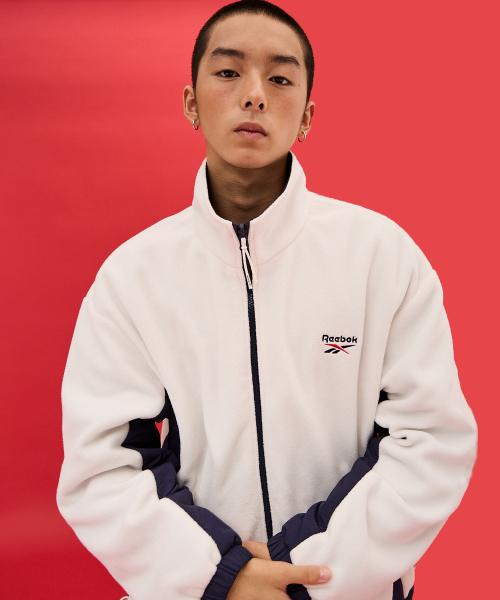 플리스 리버서블 자켓 - 크림:네이비