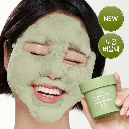 [SNS대란곰팡이팩/저자극모공케어] 피캄 홀리바질 버블 딥 마스크 90g