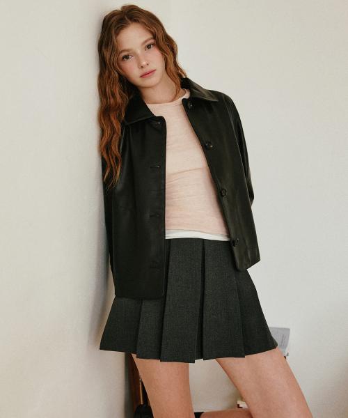 램스킨 베이직 자켓 [블랙]