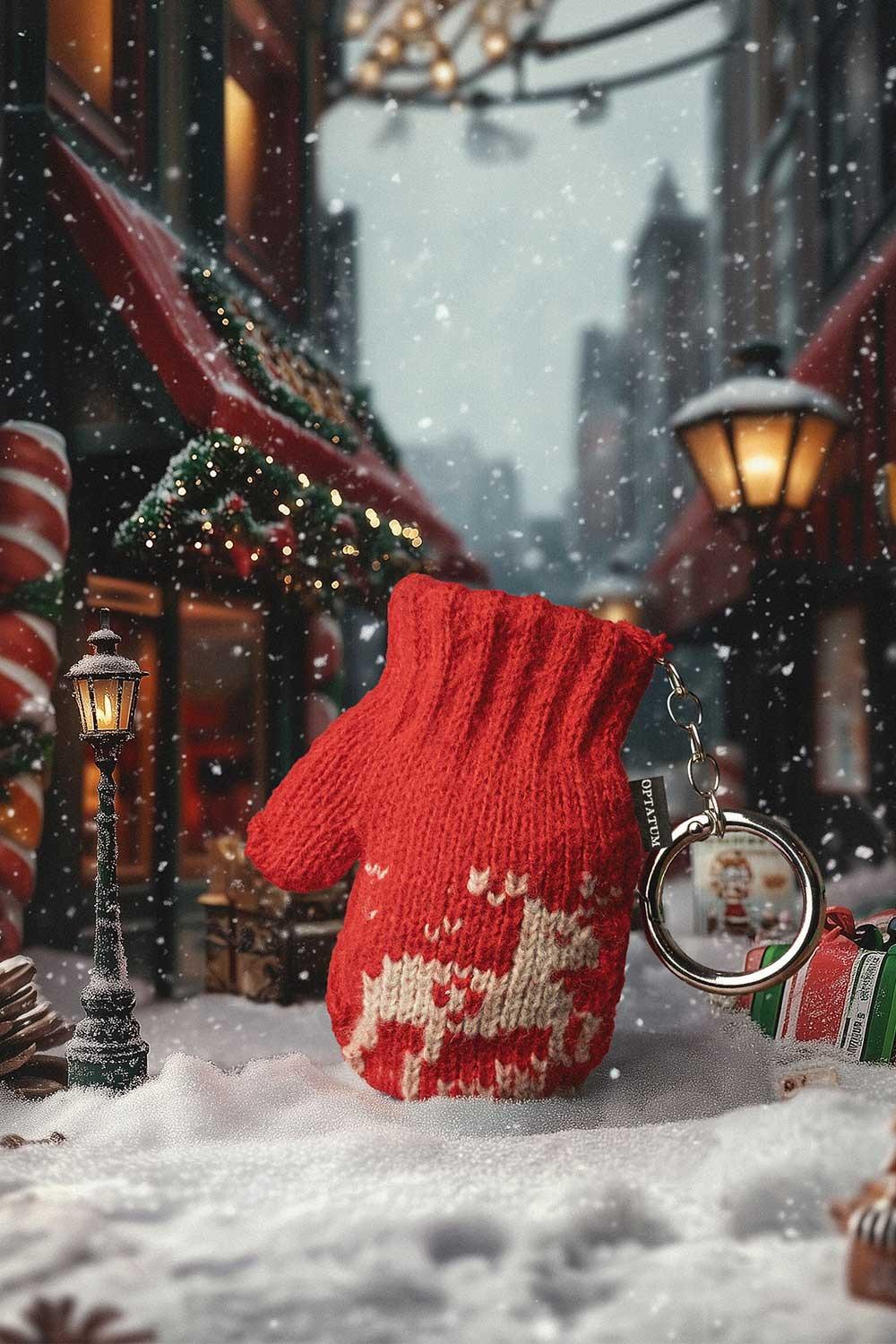 홀리데이 산타의 글러브 사쉐 키링