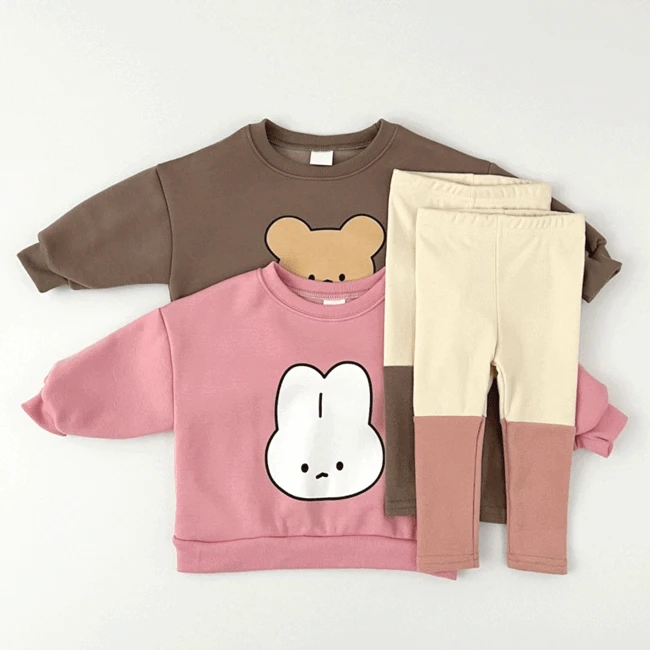 단짝기모 레깅스세트