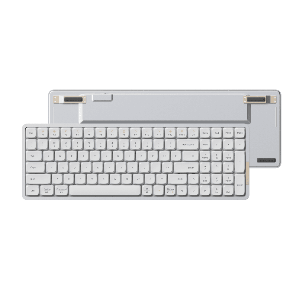 LOFREE FLOW, the Smoothest Mechanical Keyboard - 100 Keys / White with Ghost Switches