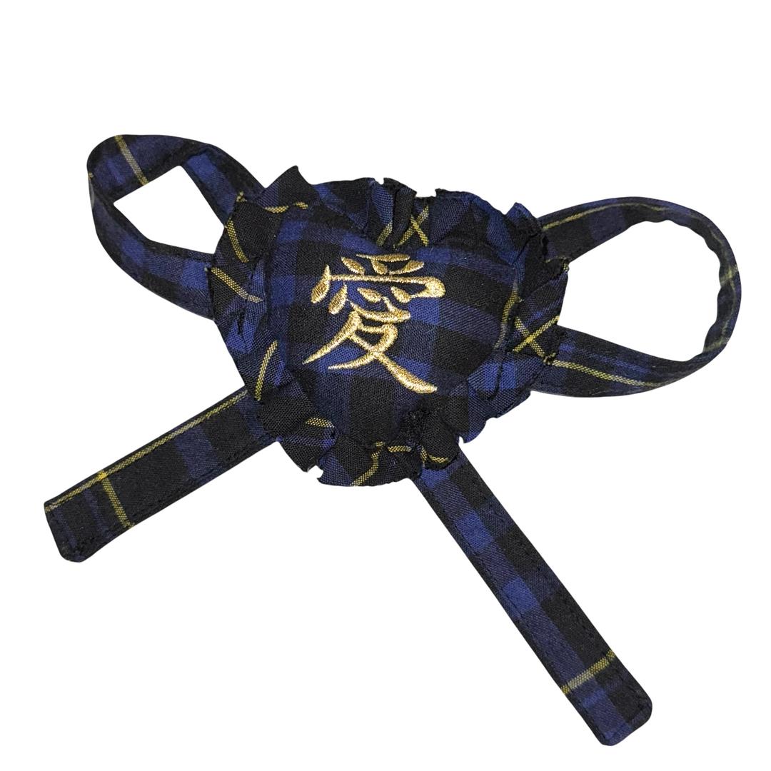 Check Cushion Love Choker Two Way (Blue)