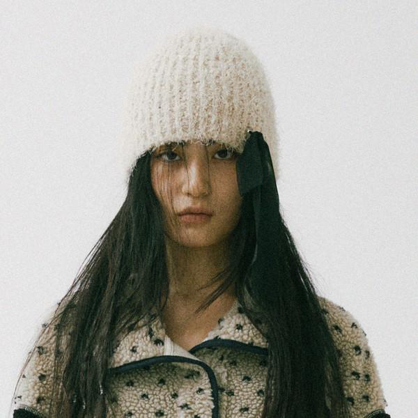 Furry Knit Beanie_Beige