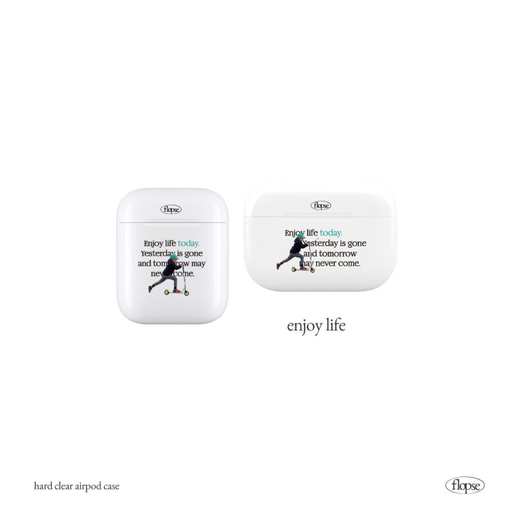 플롭시 Enjoy life 에어팟 투명 하드케이스 flopse airpod case