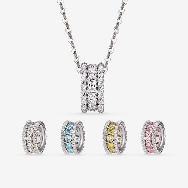 14k,18k 로프 랩 다이아몬드 모아링 펜던트(4color)*얼리썸머