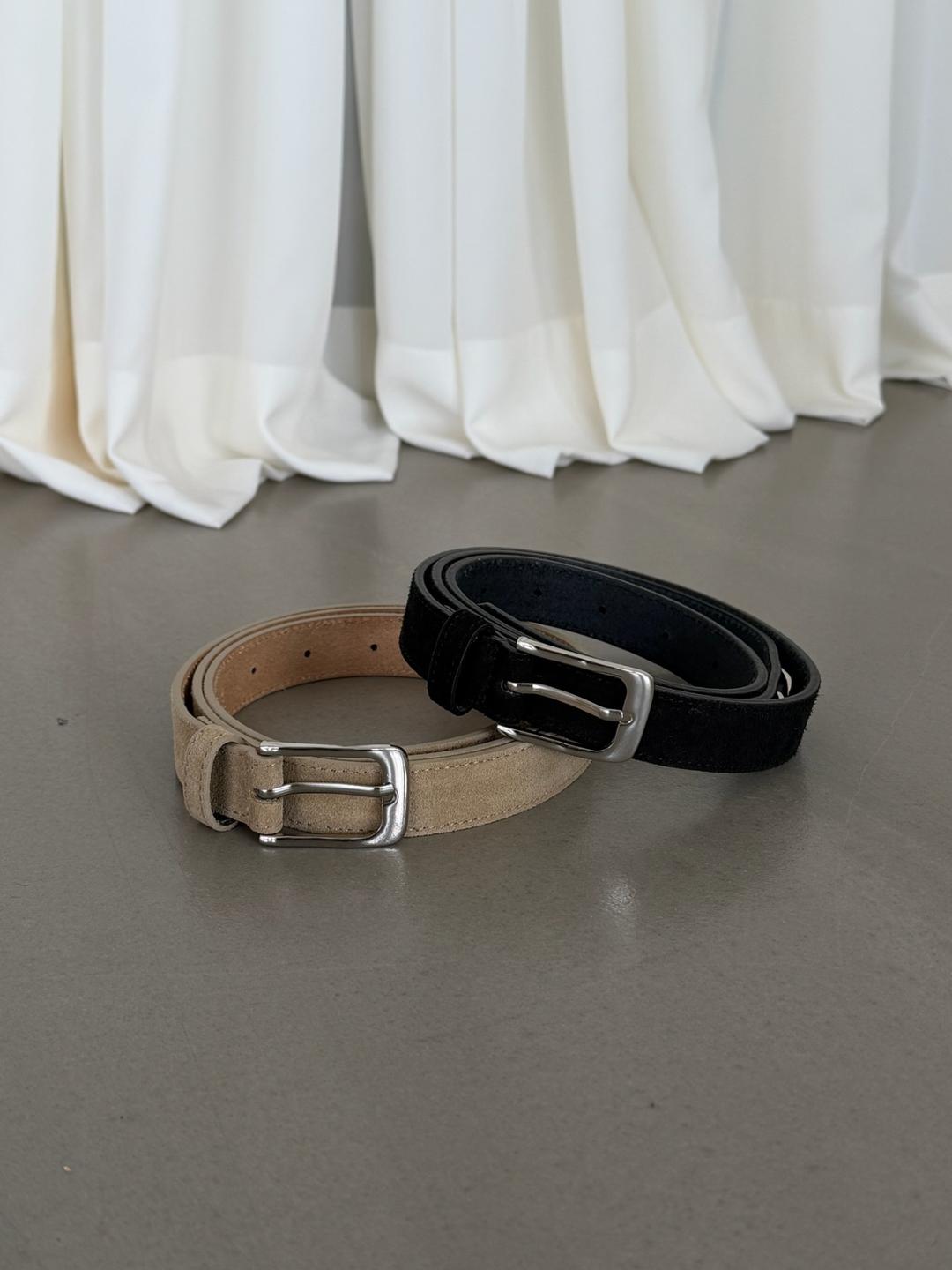 DOUBLE RING SUEDE BELT