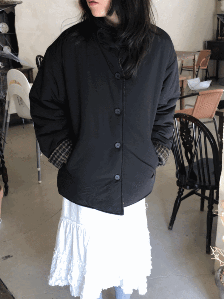 리버시블 패딩 자켓 (블랙)