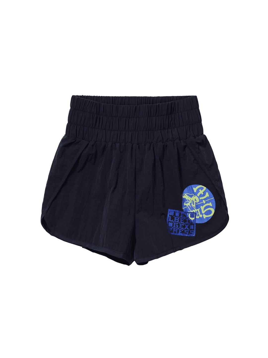 Nylon Sports Shorts Black