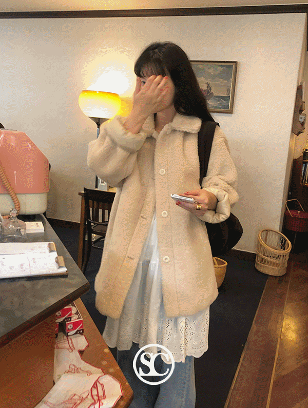 [MADE] 크리미 덤블하프코트 (단독주문만 당일 출고 가능!)