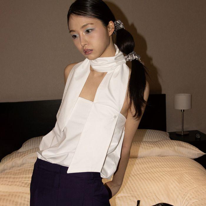 SCARF TOP & SKIRT (WHITE)