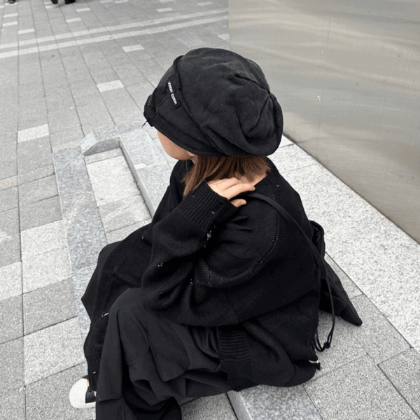 빈티지 면 건빵비니