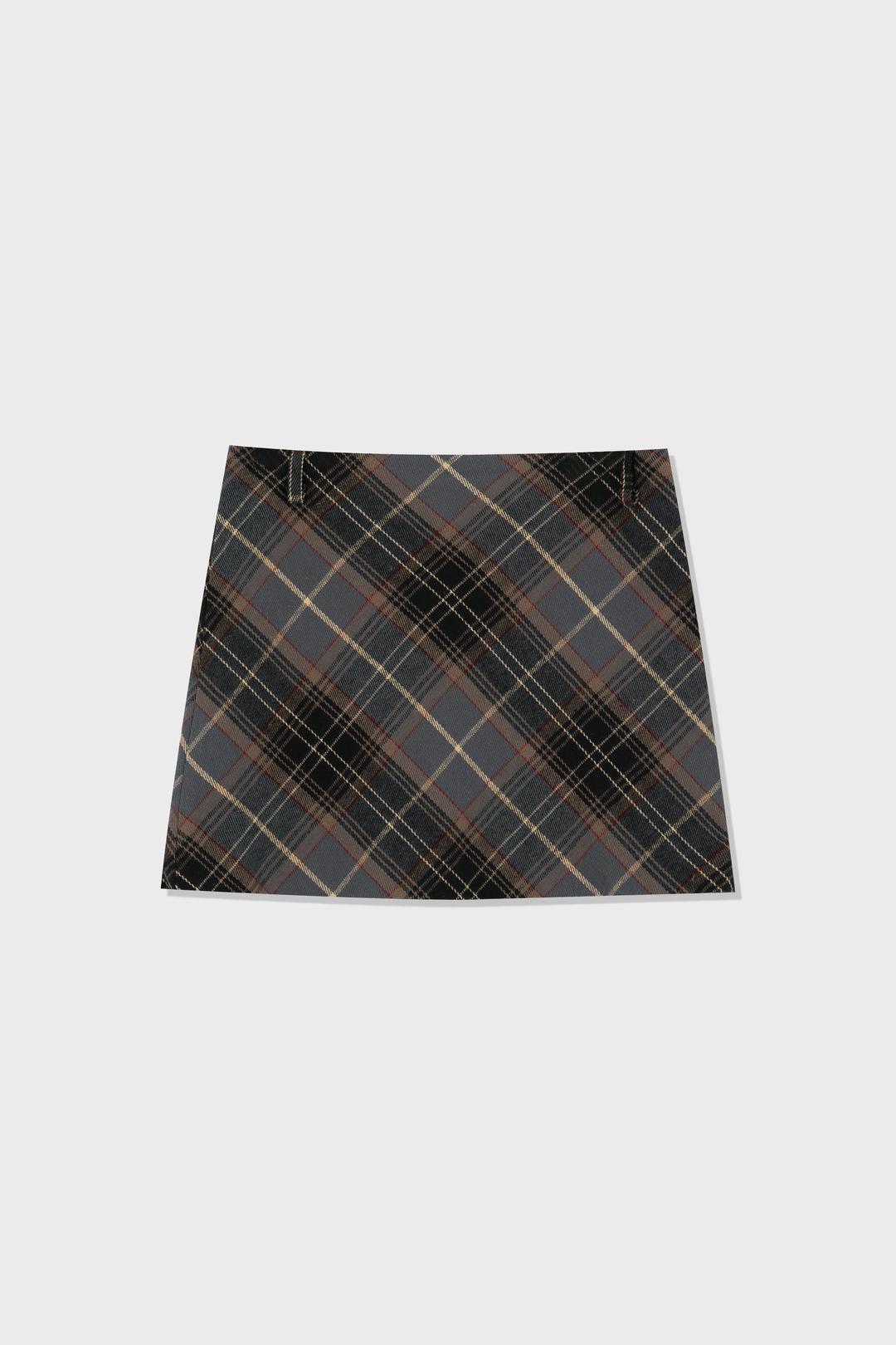 [SOLD OUT] CHECK MINI SKIRT (VINTAGE BLUE)