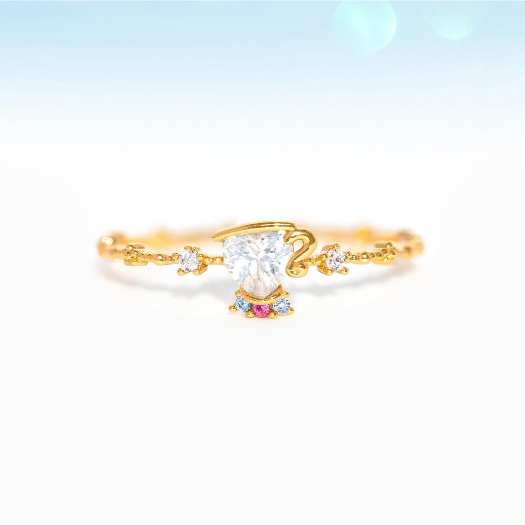 Disney Beauty & The Beast Chip Ring - Gold / 5