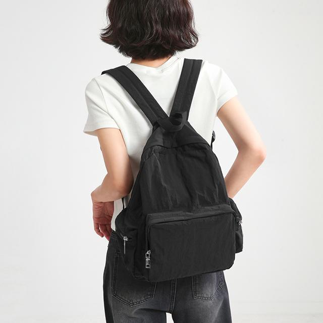 애드에딧 [당일출고/신상❤️] 맥코이 나일론 백팩 보부상 가방 1박2일 여행용 초경량 여행보조가방 (3color)
