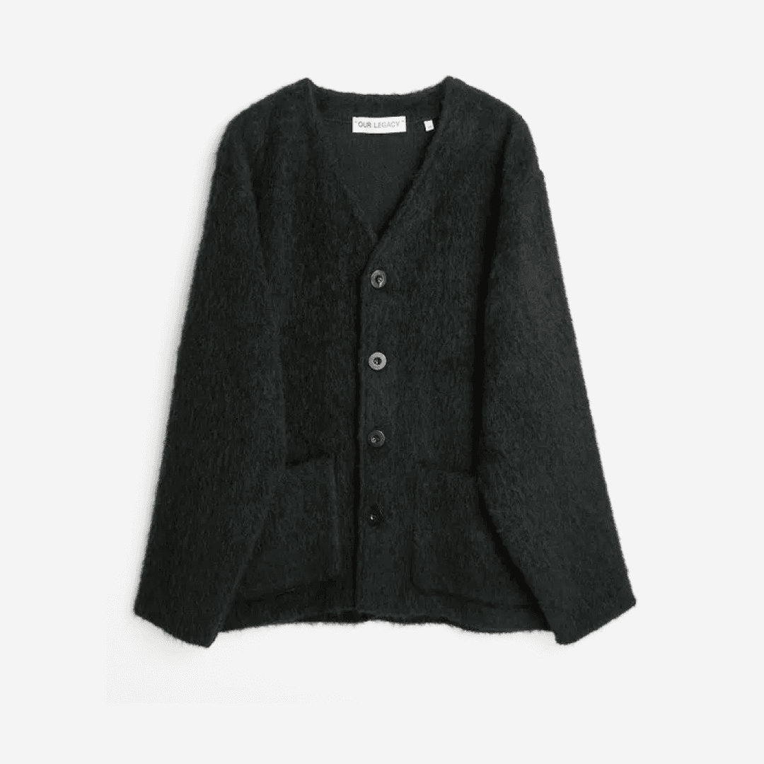 Our Legacy Cardigan Mohair Black
