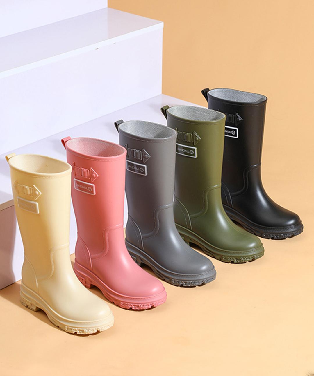 여성 패션 가벼운 롱 레인부츠 장화