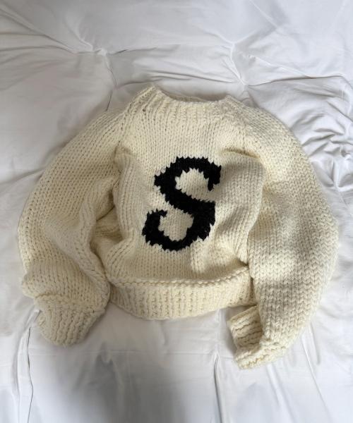 Symbol Logo Handmade Sweater - Ivory