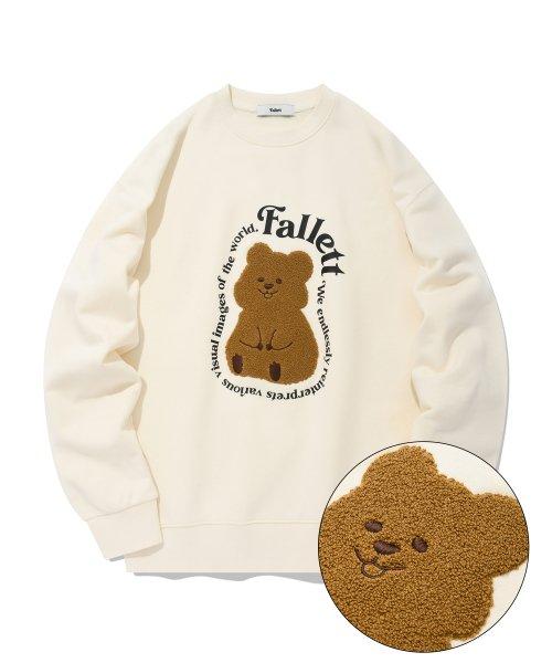 부클 쿼카 맨투맨 아이보리