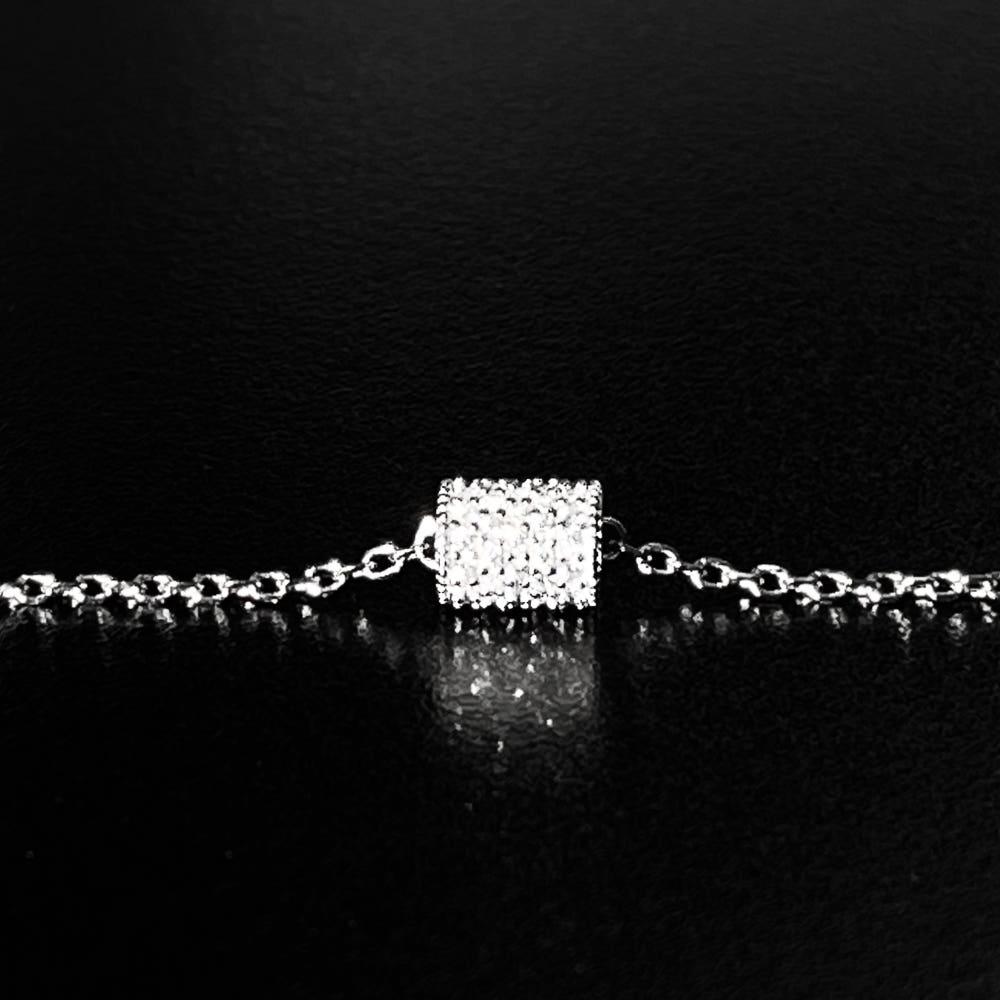 [위프레리] 실버 5A 리디아 실 팔찌, Silver 5A Lidia Thread Bracelet