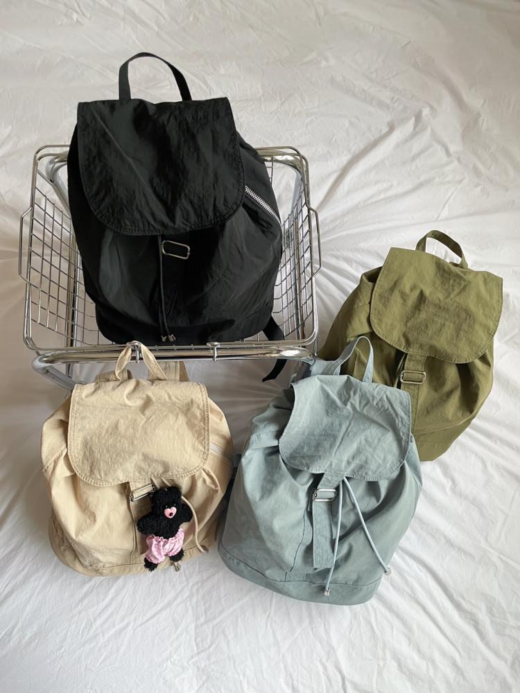 [젬마풀] 스트링 복조리 버클 백팩 (4color)