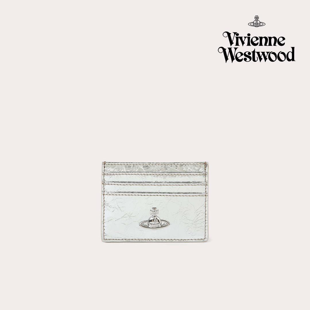 [공식] 메탈릭 크링클 플랫 카드지갑