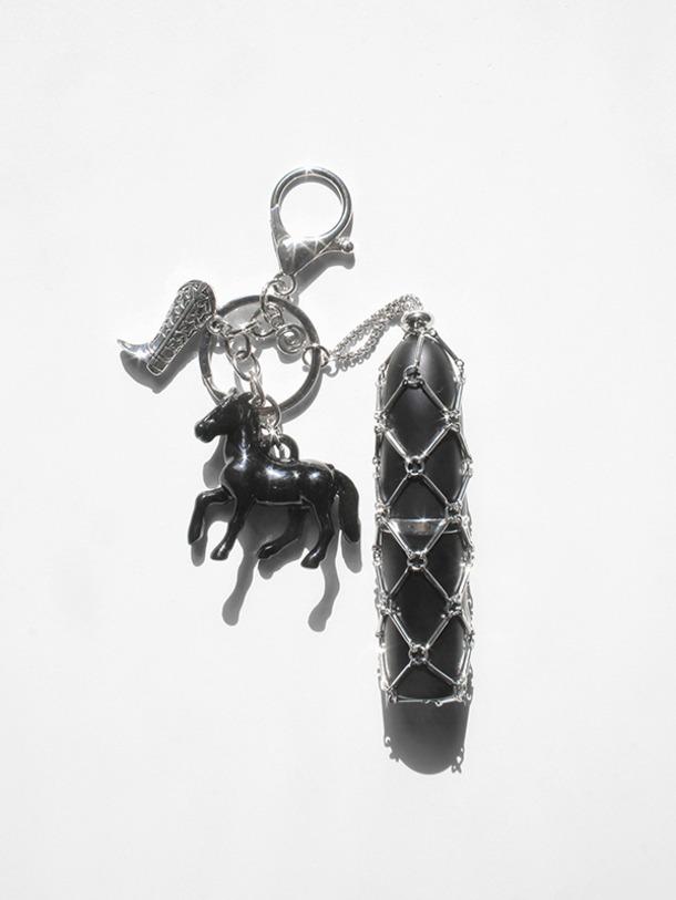 horse lipstick keyring