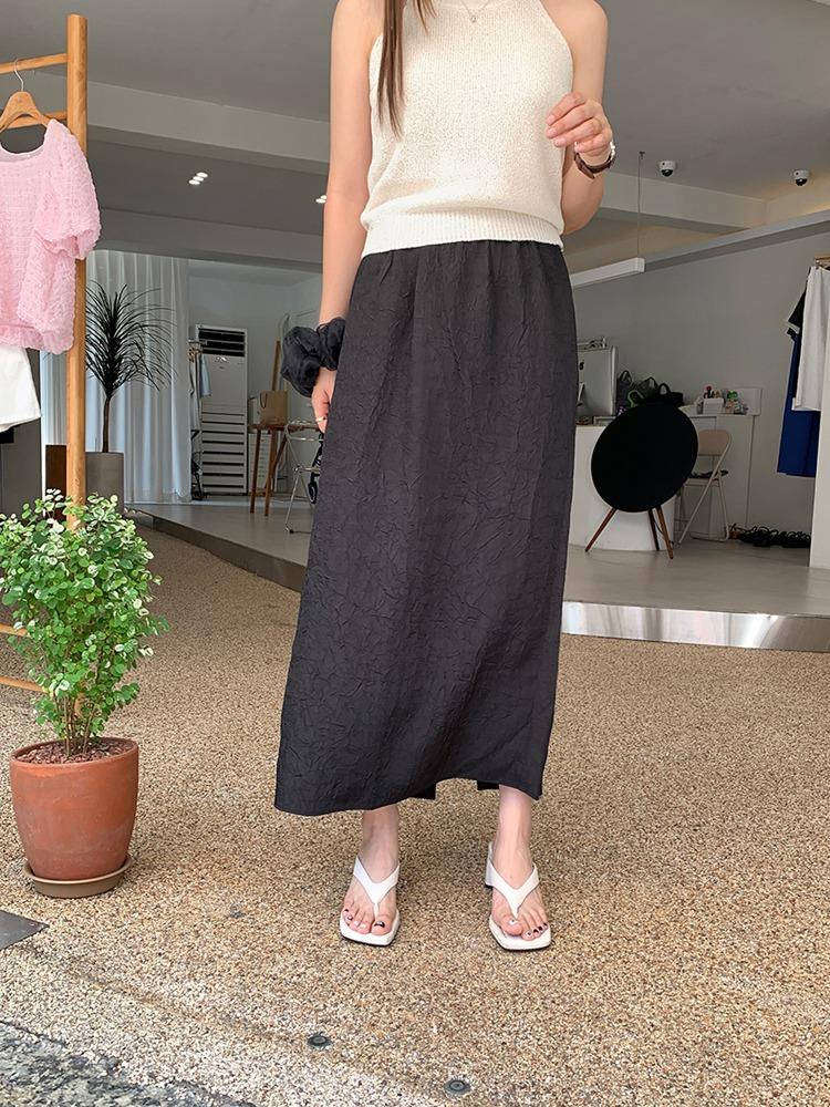 루 밴딩 레이스 스커트