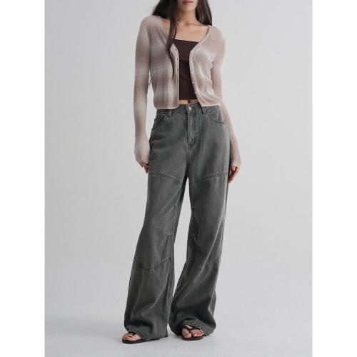 피그먼트 와이드 워크팬츠 - 카키