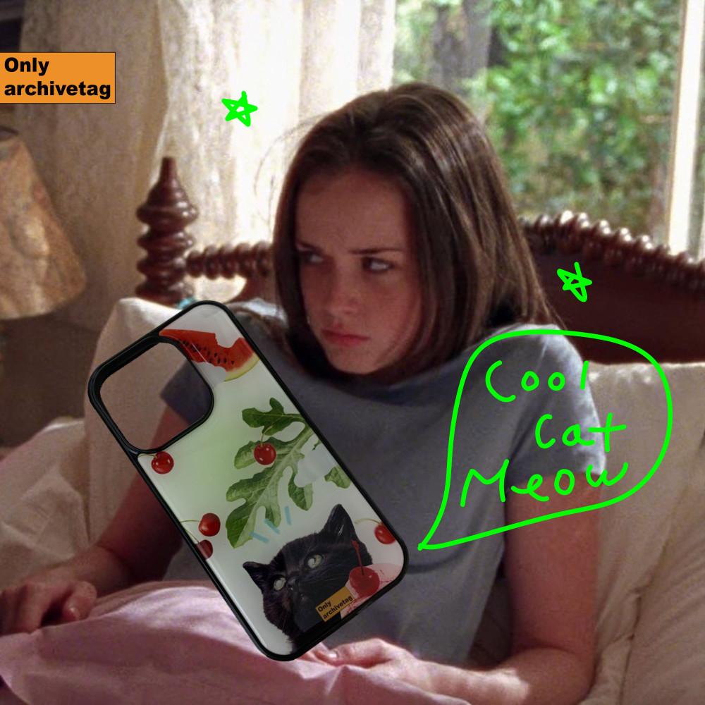 (Epoxy Bumper) Cool Cat Phone Case