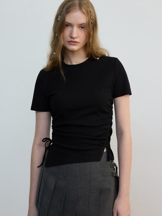 [단독] Shirring String T-shirt (3colors)