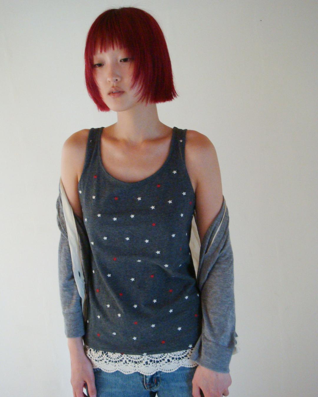 OLIVE des OLIVE star lace tank top