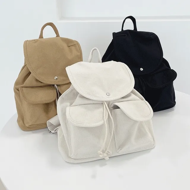캐주얼 캔버스 미니 백팩