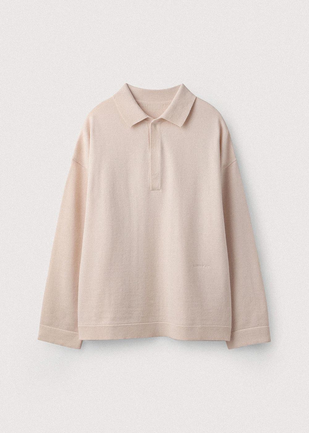 Pure Merino Wool Collar Pullover_Pink