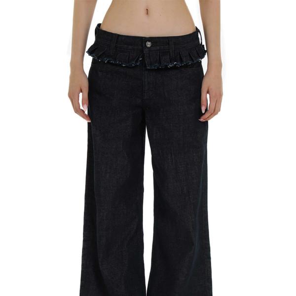 Curtain Waist Shirring Tannin Jeans