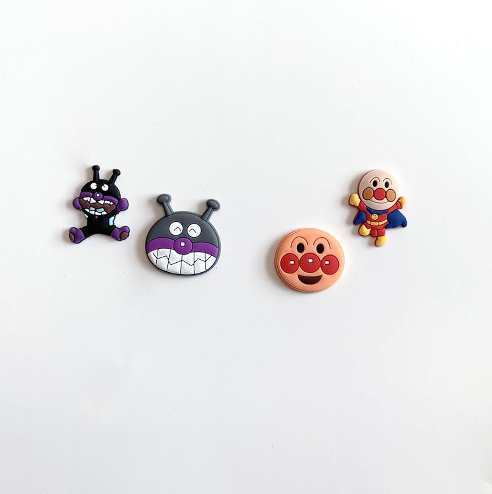 캐릭터 호빵맨 세균맨 세트 지비츠 (4pcs) 크록스 실내화 지비츠 악세사리 꾸미기 장식