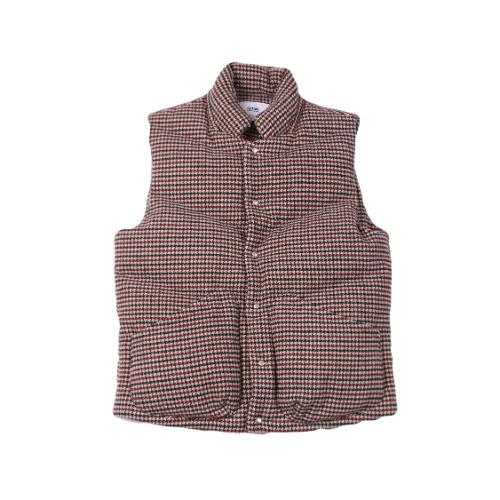 GEORGE WOOL DOWN VEST (RED/NAVY)
