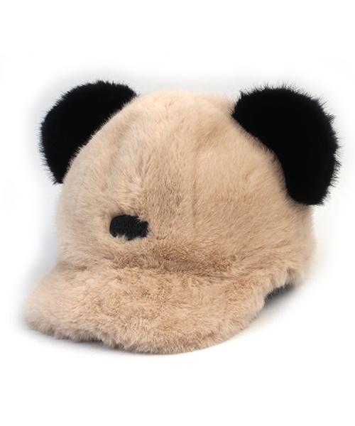 Panda Fur Beige Ballcap 팬더모자
