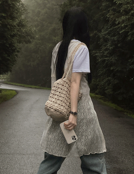 빈블 동동그물백