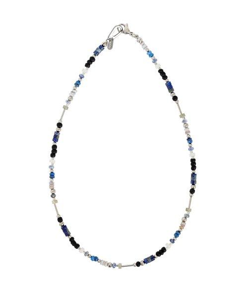 라피스 멀티 비즈 목걸이 _ 블루