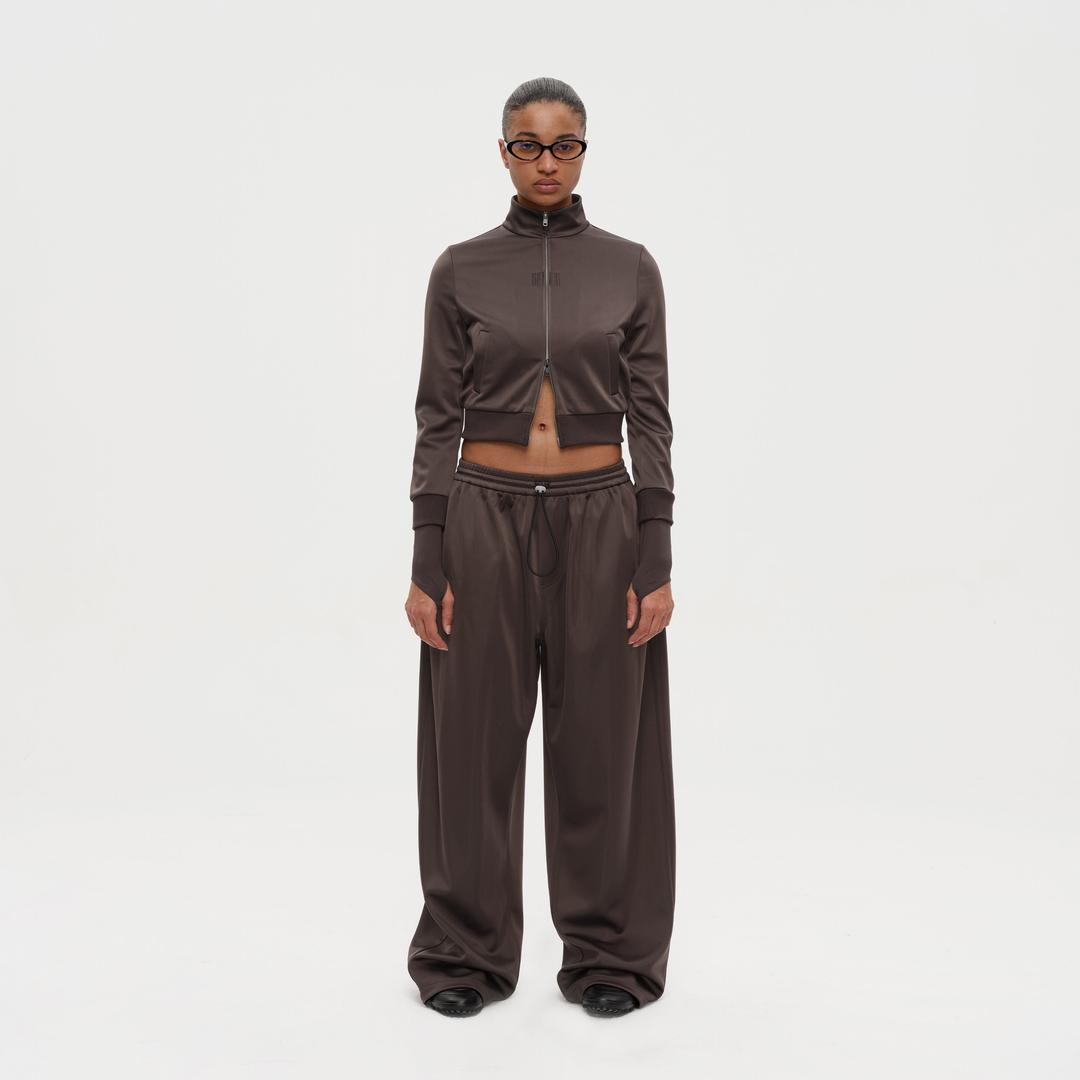 “Take A Walk” Elasticated-waist Wide Leg Trousers - BLACK / S