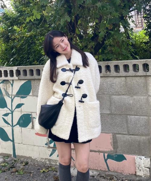 (우먼) 시어링 더플 울 자켓_아이보리
