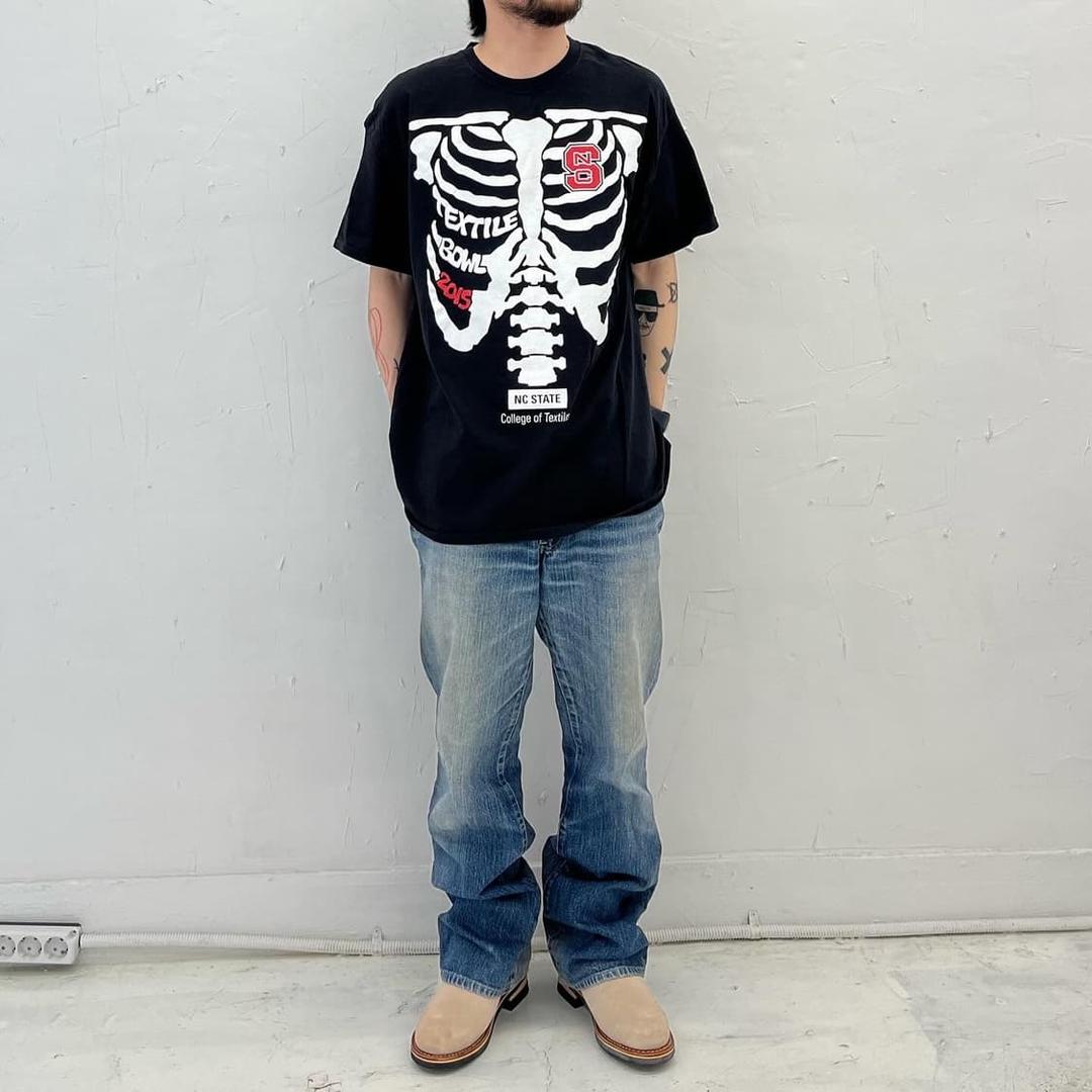 Hanes 헤인즈 bones 본즈 뼈 디자인 반팔티셔츠 | 후루츠패밀리