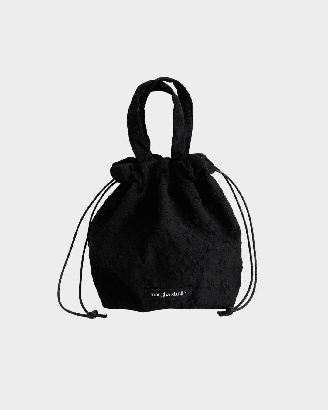 Jacquard Flower Bucket bag - black