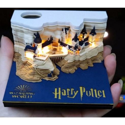 해리포터 포스트잇 3D 입체 메모지 캘린더 찢기 종이조각 손으로 찢는, 스탠다드+피규어랜덤1개