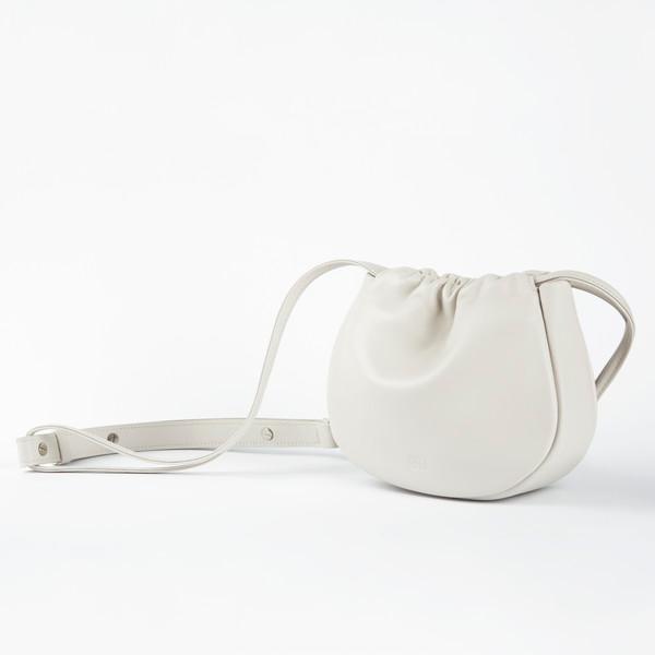 Twoway Pebble Bag(Dove White)