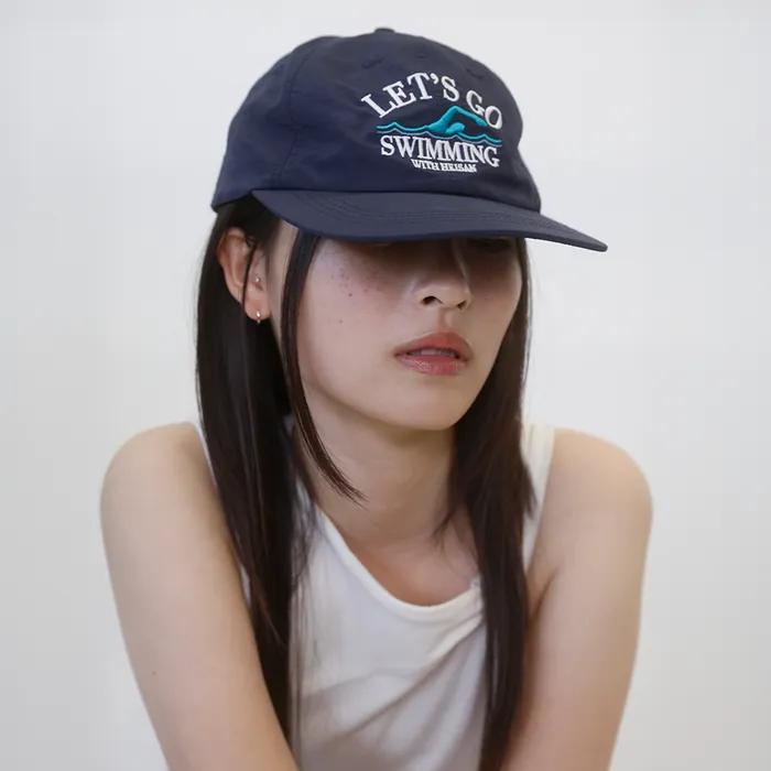 레츠고 나일론 캠프캡 스위밍 네이비