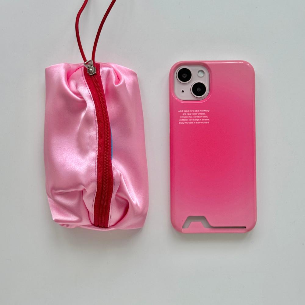 핑크 블러쉬 카드케이스 아이폰 15