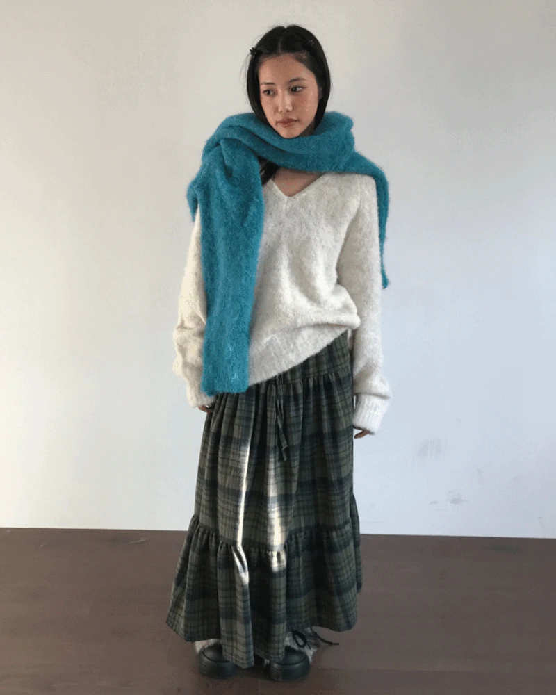 [MD추천]윈디 체크 롱 스커트 (1color) *11월 28일 순차 발송 가능!