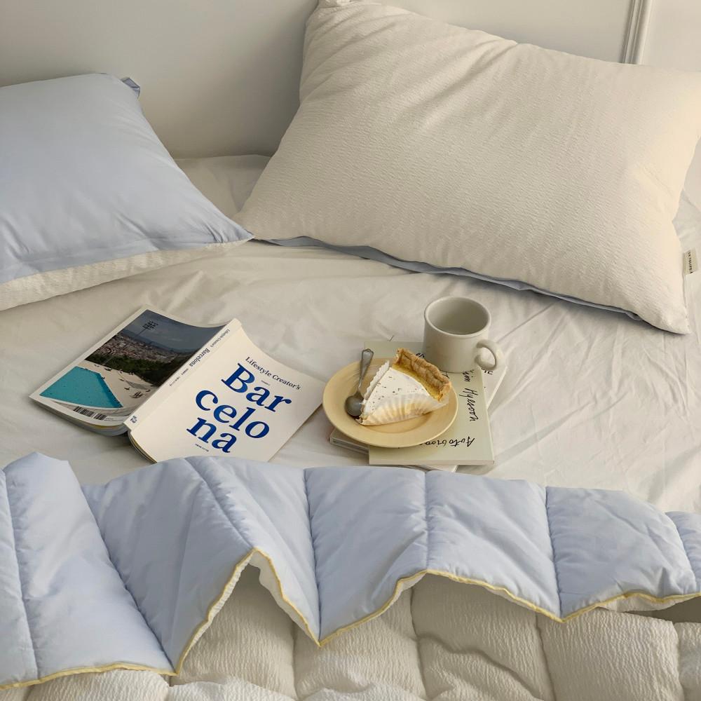 [라튤립] 2023 NEW COLOR / 슈가 시어서커 스노우리플 순면 여름용 양면 차렵이불